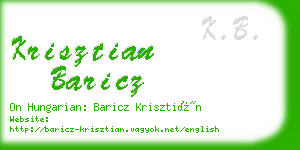 krisztian baricz business card